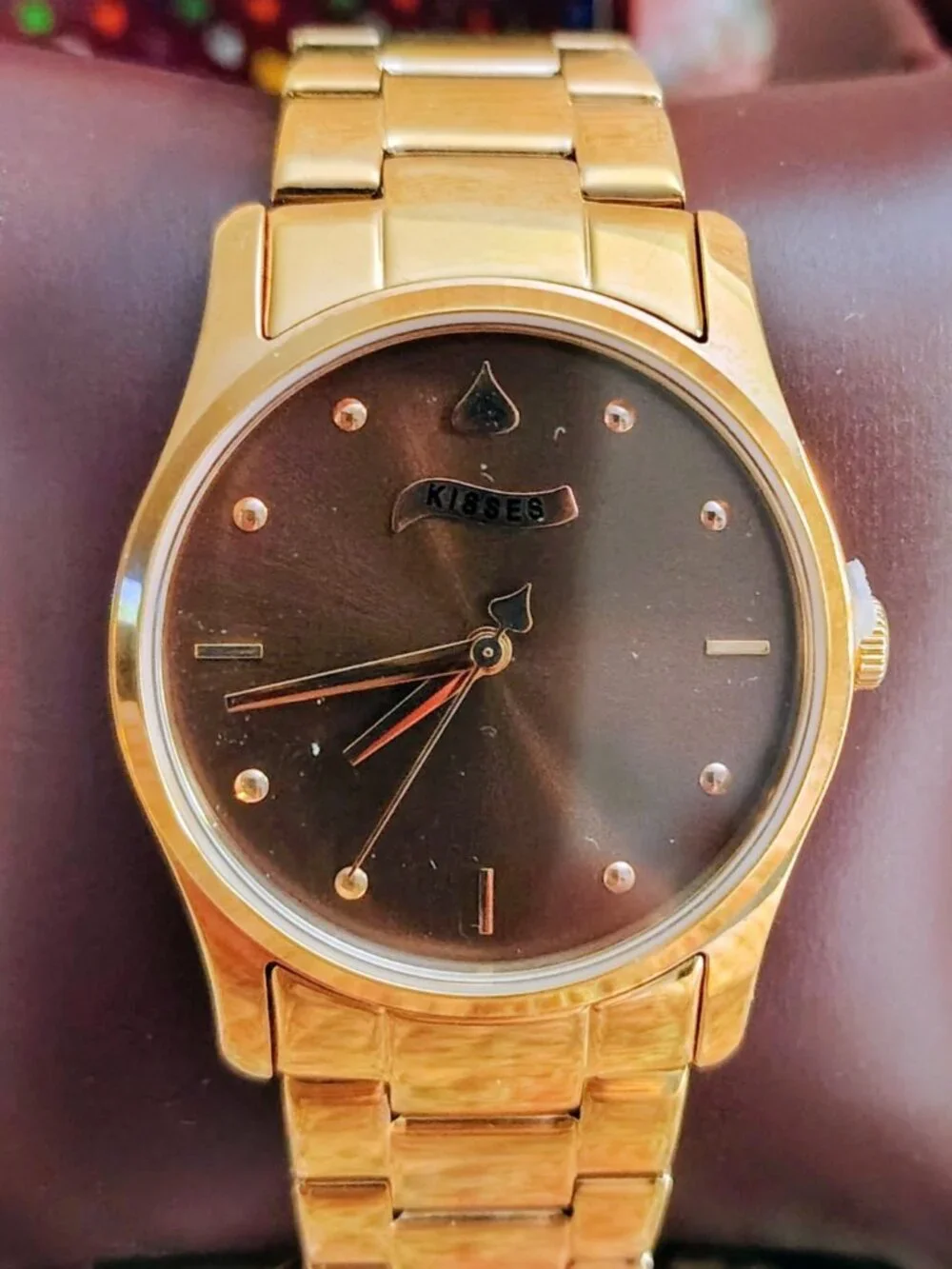 Hershey's Kisses Chocolate Gold Collectible Watch NWT NIB MSRP $100